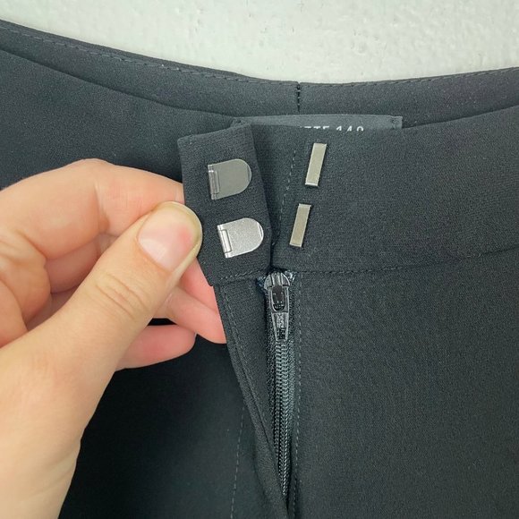 Lafayette 148 New York Woman's Sz 8 Black High Waisted Wide Leg Career Pants - Picture 7 of 8